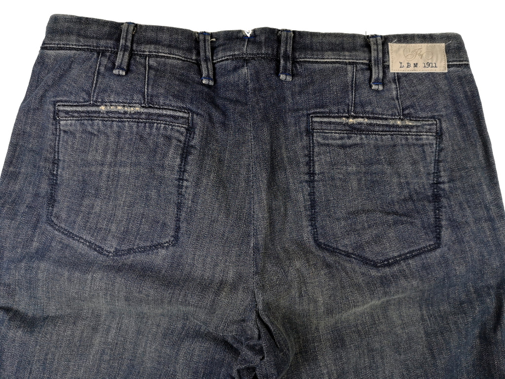 LBM 1911 Jeans 34 Distressed Denim Blue Straight fit Cotton/Lycra 