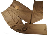 LBM 1911 Trousers 35 Tan Flat front Straight Leg Brushed Cotton