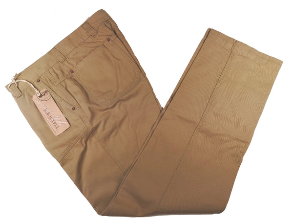 LBM 1911 Trousers 35/36 Golden Tan Flat front Full Leg Cotton