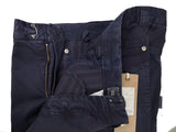 LBM 1911 Trousers 34 Navy blue Flat front Straight fit Cotton