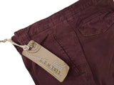 LBM 1911 Trousers 35/36 Faded burgundy Flat front Straight fit Cotton Stretch