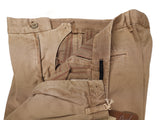 LBM 1911 Trousers 35 Washed Beige Pleated front Full Leg Cotton Micro Cord