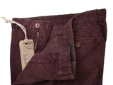 LBM 1911 Trousers 36/37 Washed Burgundy Flat front Full Leg Cotton Stretch