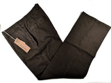 LBM 1911 Trousers 36/37 Washed Charcoal Herringbone Flat front Full Leg Cotton Blend