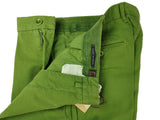 LBM 1911 Trousers 32 Grass Green Pleated front Straight Leg Cotton