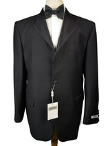 Lubiam Luigi Bianchi Tuxedo 40R Black 3-button Angelico 120's wool