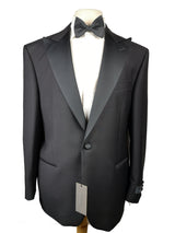 Lubiam Luigi Bianchi Tuxedo 41/42S Black 1-button Pure wool
