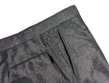 Christian Lacroix LBM Vested Tuxedo 38/39 Dark Burgundy Jacquard Shawl 1-button Silk