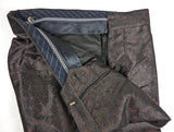 Christian Lacroix LBM Vested Tuxedo 38/39 Dark Burgundy Jacquard Shawl 1-button Silk