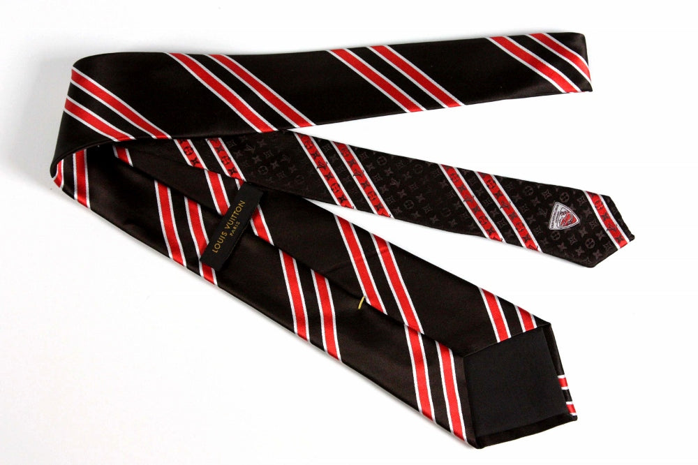 louis vuitton tie brown