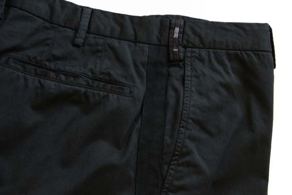 PT01 Trousers: 31/32, Solid black with side strip, flat front, cotton/elastane