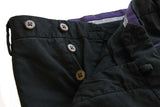 FINAL SALE PT01 Trousers: 36, Black with purple trim, flat front, cotton/elastane