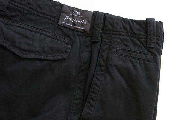 PT01 Trousers: 38, Black, flat front, cotton