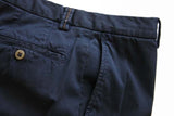 FINAL SALE PT01 Trousers: 30, Navy blue, flat front, cotton/elastane