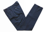 FINAL SALE PT01 Trousers: 33/34, Navy blue, flat front, cotton/elastane