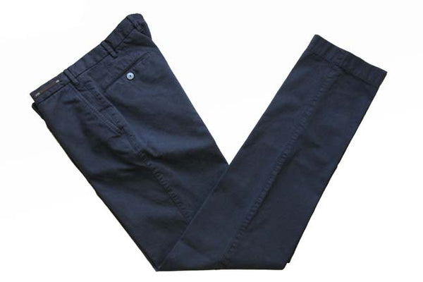PT01 Trousers: 32, Washed navy blue, flat front, cotton