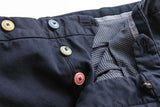 FINAL SALE PT01 Trousers: 33/34, Washed navy blue, flat front, cotton
