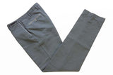 FINAL SALE PT01 Trousers: 33/34, Grey with cream trim, flat front, cotton/linen