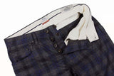 FINAL SALE PT05 Jeans: 34, Grey & navy with brown plaid, 5-pocket, pure wool flannel