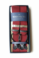 Albert Thurston: Braces Wine wool boxcloth, adjustable size