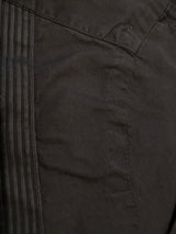 Barba Dandylife Washed Tuxedo Shirt: Faded black ribbed front pure cotton