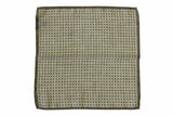 Battisti Pocket Square: Mushroom brown polkadot with beige, pure wool