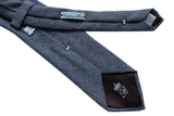 Battisti Tie: Medium blue melange, pure wool