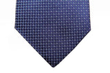 Battisti Tie French blue with lattice pattern, hidden pocket, pure silk