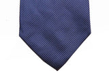 Battisti Tie Navy with white hairline stripes, hidden pocket, pure silk