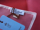 Battisti Pocket Square Cherry Red Quadrants Pure silk