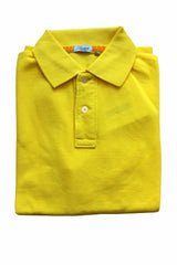 FINAL SALE Battisti Polo Shirt: Lemon yellow, 2-button polo, cotton pique