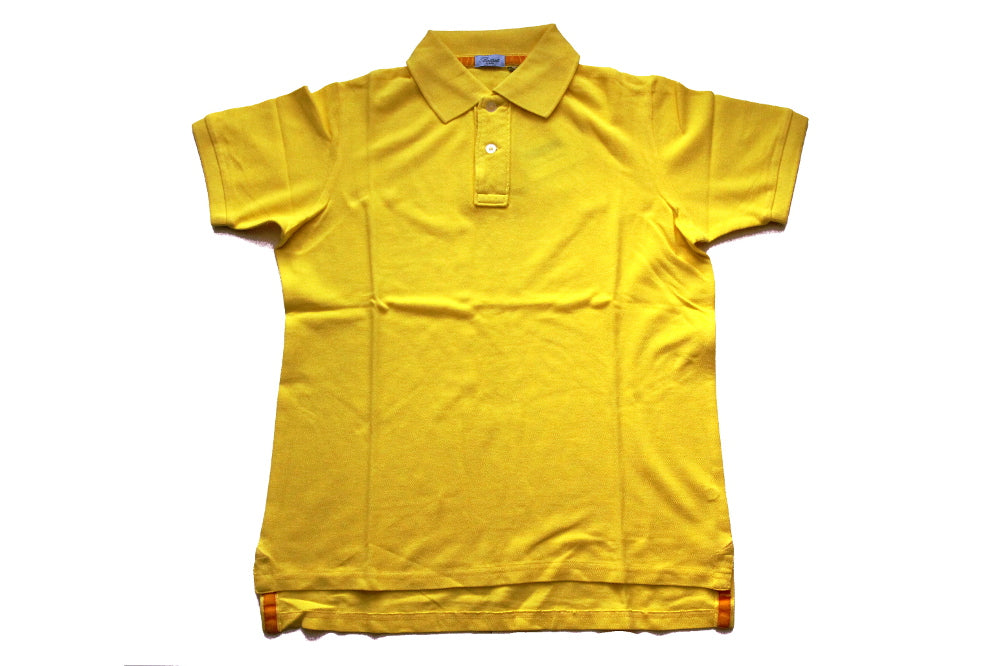 FINAL SALE Battisti Polo Shirt: Lemon yellow, 2-button polo