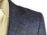 Benjamin VBC Sport Coat Blue Plaid 2-button Soft Shoulder Wool/Silk/Linen