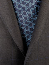 Benjamin Suit Midnight Blue Windowpane 2-Button Wool