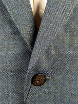 Benjamin Sport Coat Ocean Blue-Green 2-button Soft Shoulder REDA Wool Hopsack