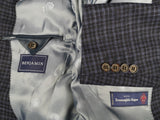 Benjamin Zegna Sport Coat Blue Check 2-button Slim Fit Wool/Silk/Cashmere