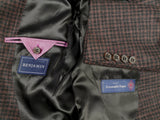 Benjamin Zegna Sport Coat Burgundy Check 2-button Slim Fit Wool/Silk/Cashmere