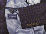 Benjamin Sport Coat, Purplish Blue Plaid, 2-button slim fit VBC Wool