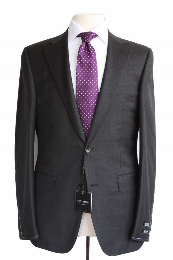 Benjamin Sartorial Suit: Charcoal grey, 2-button Nobile model, super 140's wool