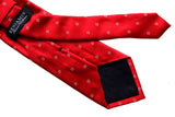 Benjamin Tie, Red with white pattern, silk