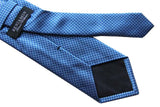 Benjamin Tie, Sky blue & royal blue houndstooth check, silk