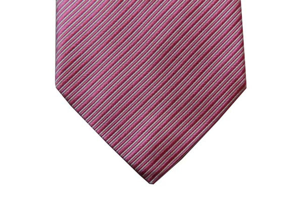 Benjamin Tie, Pink with white stripes, silk