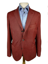 Boglioli Sport Coat 41/42R, Washed red-orange 3-button Wool