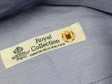 Borrelli Shirt 15 Pale Blue Micro Check Cotton Royal Collection