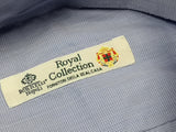 Borrelli Shirt 15 Pale Blue Micro Check Cotton Royal Collection