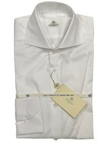 Borrelli Shirt 15: White spread collar Cotton - slight damage