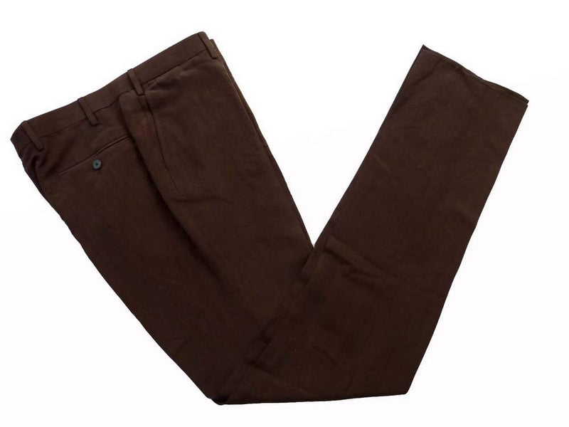 Caruso Suit: 41R, Brown, 3 button,linen/silk