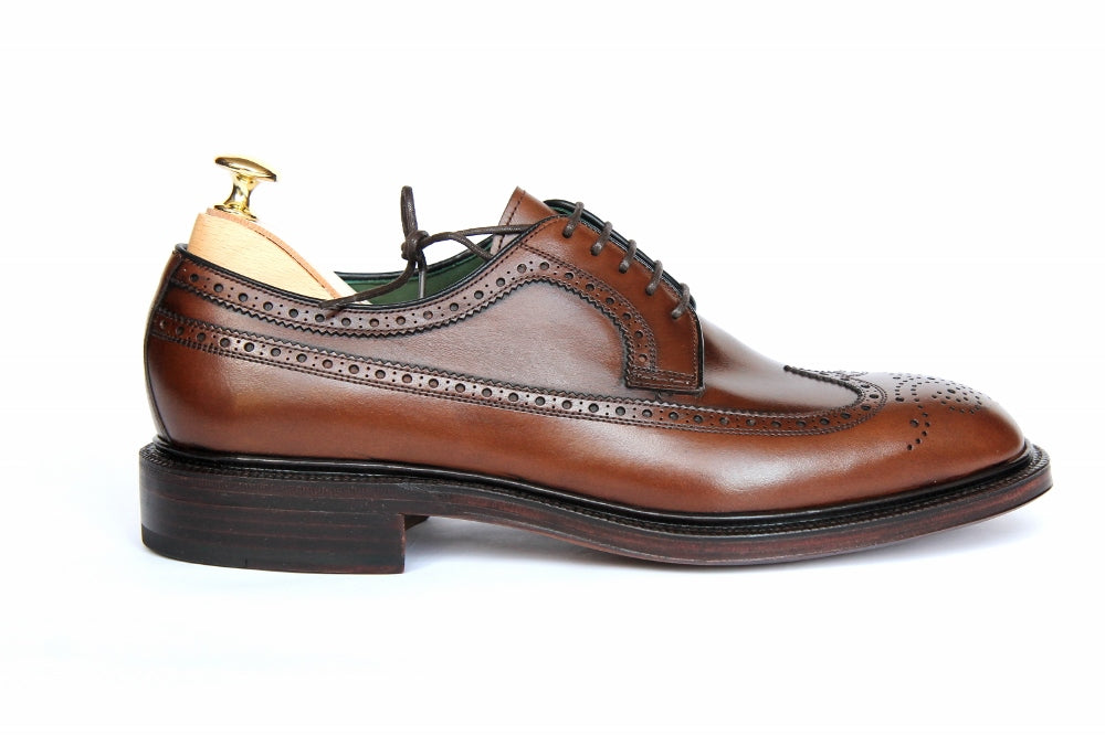 FINAL SALE Carmina Shoes Oxford brogue, brown vegano leather