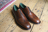 FINAL SALE Carmina Shoes Oxford brogue, brown vegano leather, Detroit last