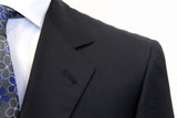 Castangia Sport Coat: 36R/38R Navy blue silver buttons, 3-button, 130's wool